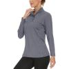 imageBoladeci Womens Long Sleeve Shirts Quarter Zip Pullover UPF 50 Sun Protection Golf Shirts Rash Guard UV SPF Tops