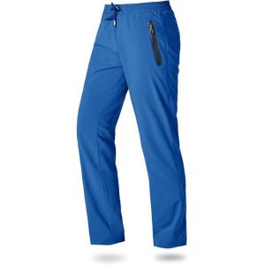 imageBoladeci Mens Joggers Lightweight Quick Dry Casual Athletic Hiking Pants Sweatpants with Pockets Elastic WaistBlue