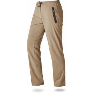 imageBoladeci Mens Joggers Lightweight Quick Dry Casual Athletic Hiking Pants Sweatpants with Pockets Elastic WaistKhaki