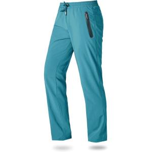 imageBoladeci Mens Joggers Lightweight Quick Dry Casual Athletic Hiking Pants Sweatpants with Pockets Elastic WaistLake Blue