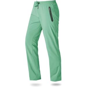 imageBoladeci Mens Joggers Lightweight Quick Dry Casual Athletic Hiking Pants Sweatpants with Pockets Elastic WaistMint Green