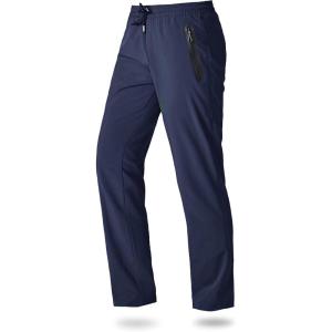 imageBoladeci Mens Joggers Lightweight Quick Dry Casual Athletic Hiking Pants Sweatpants with Pockets Elastic WaistNavy Blue