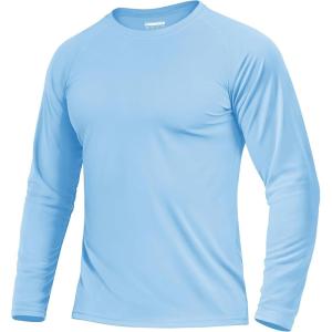 imageBoladeci Mens UPF 50 Sun Protection UV SPF Shirts Long Sleeve Lightweight Quick Dry Swim TShirts Rash GuardBlue