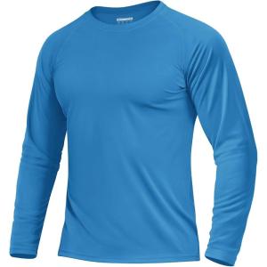 imageBoladeci Mens UPF 50 Sun Protection UV SPF Shirts Long Sleeve Lightweight Quick Dry Swim TShirts Rash GuardBlue Green