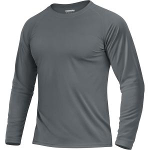 imageBoladeci Mens UPF 50 Sun Protection UV SPF Shirts Long Sleeve Lightweight Quick Dry Swim TShirts Rash GuardDark Gray