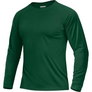 imageBoladeci Mens UPF 50 Sun Protection UV SPF Shirts Long Sleeve Lightweight Quick Dry Swim TShirts Rash GuardDark Green