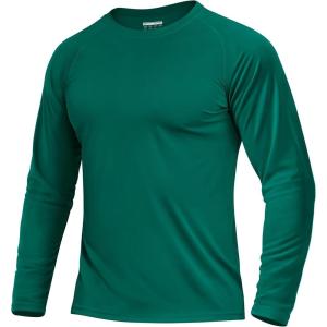 imageBoladeci Mens UPF 50 Sun Protection UV SPF Shirts Long Sleeve Lightweight Quick Dry Swim TShirts Rash GuardEmerald Green