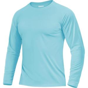 imageBoladeci Mens UPF 50 Sun Protection UV SPF Shirts Long Sleeve Lightweight Quick Dry Swim TShirts Rash GuardLake Blue