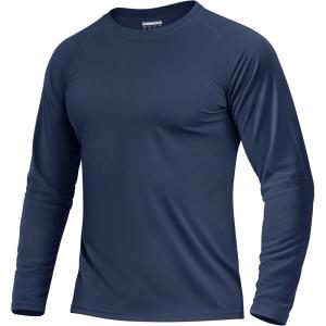 imageBoladeci Mens UPF 50 Sun Protection UV SPF Shirts Long Sleeve Lightweight Quick Dry Swim TShirts Rash GuardNavy Blue
