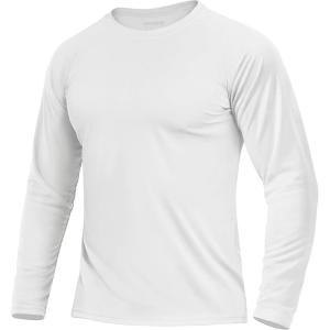 imageBoladeci Mens UPF 50 Sun Protection UV SPF Shirts Long Sleeve Lightweight Quick Dry Swim TShirts Rash GuardWhite