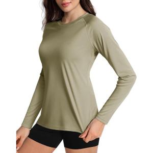imageBoladeci Womens Sun Shirts UPF 50 UV Protection Rash Guard Long Sleeve Swim Shirts Quick Dry Lightweight Workout Tops01 Dull Cyan
