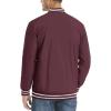 imageBoladeci Mens Bomber Jackets Lightweight Water Resistant Breathable Spring Fall Full Zip Thin Windbreaker Light JacketsWine Red
