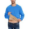imageBoladeci Mens Full Sherpa Lined Crewneck Sweatshirts Premium Heavyweight Fleece Pullover Thick Thermal Cotton SweatShirtsAzure