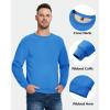 imageBoladeci Mens Full Sherpa Lined Crewneck Sweatshirts Premium Heavyweight Fleece Pullover Thick Thermal Cotton SweatShirtsAzure