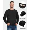 imageBoladeci Mens Full Sherpa Lined Crewneck Sweatshirts Premium Heavyweight Fleece Pullover Thick Thermal Cotton SweatShirtsBlack