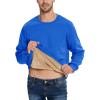 imageBoladeci Mens Full Sherpa Lined Crewneck Sweatshirts Premium Heavyweight Fleece Pullover Thick Thermal Cotton SweatShirtsColor Blue