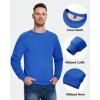 imageBoladeci Mens Full Sherpa Lined Crewneck Sweatshirts Premium Heavyweight Fleece Pullover Thick Thermal Cotton SweatShirtsColor Blue