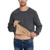 imageBoladeci Mens Full Sherpa Lined Crewneck Sweatshirts Premium Heavyweight Fleece Pullover Thick Thermal Cotton SweatShirtsDark Grey