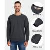 imageBoladeci Mens Full Sherpa Lined Crewneck Sweatshirts Premium Heavyweight Fleece Pullover Thick Thermal Cotton SweatShirtsDark Grey