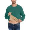 imageBoladeci Mens Full Sherpa Lined Crewneck Sweatshirts Premium Heavyweight Fleece Pullover Thick Thermal Cotton SweatShirtsEmerald Green