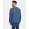 imageBoladeci Mens Full Sherpa Lined Crewneck Sweatshirts Premium Heavyweight Fleece Pullover Thick Thermal Cotton SweatShirtsGrey Blue