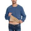 imageBoladeci Mens Full Sherpa Lined Crewneck Sweatshirts Premium Heavyweight Fleece Pullover Thick Thermal Cotton SweatShirtsGrey Blue