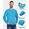 imageBoladeci Mens Full Sherpa Lined Crewneck Sweatshirts Premium Heavyweight Fleece Pullover Thick Thermal Cotton SweatShirtsIce Blue
