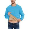 imageBoladeci Mens Full Sherpa Lined Crewneck Sweatshirts Premium Heavyweight Fleece Pullover Thick Thermal Cotton SweatShirtsIce Blue