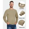 imageBoladeci Mens Full Sherpa Lined Crewneck Sweatshirts Premium Heavyweight Fleece Pullover Thick Thermal Cotton SweatShirtsKhaki