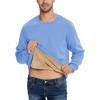imageBoladeci Mens Full Sherpa Lined Crewneck Sweatshirts Premium Heavyweight Fleece Pullover Thick Thermal Cotton SweatShirtsLight Blue