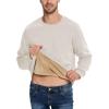 imageBoladeci Mens Full Sherpa Lined Crewneck Sweatshirts Premium Heavyweight Fleece Pullover Thick Thermal Cotton SweatShirtsLight Khaki