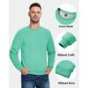 imageBoladeci Mens Full Sherpa Lined Crewneck Sweatshirts Premium Heavyweight Fleece Pullover Thick Thermal Cotton SweatShirtsMint Green