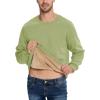 imageBoladeci Mens Full Sherpa Lined Crewneck Sweatshirts Premium Heavyweight Fleece Pullover Thick Thermal Cotton SweatShirtsOlive Green