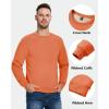 imageBoladeci Mens Full Sherpa Lined Crewneck Sweatshirts Premium Heavyweight Fleece Pullover Thick Thermal Cotton SweatShirtsOrange