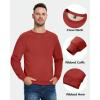 imageBoladeci Mens Full Sherpa Lined Crewneck Sweatshirts Premium Heavyweight Fleece Pullover Thick Thermal Cotton SweatShirtsOrange Red