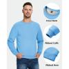 imageBoladeci Mens Full Sherpa Lined Crewneck Sweatshirts Premium Heavyweight Fleece Pullover Thick Thermal Cotton SweatShirtsSky Blue