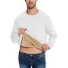 imageBoladeci Mens Full Sherpa Lined Crewneck Sweatshirts Premium Heavyweight Fleece Pullover Thick Thermal Cotton SweatShirtsWhite