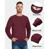 imageBoladeci Mens Full Sherpa Lined Crewneck Sweatshirts Premium Heavyweight Fleece Pullover Thick Thermal Cotton SweatShirtsWine Red