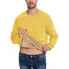 imageBoladeci Mens Full Sherpa Lined Crewneck Sweatshirts Premium Heavyweight Fleece Pullover Thick Thermal Cotton SweatShirtsYellow