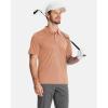 imageBoladeci Mens Golf Polo Shirts Short Sleeve Performance Quick Dry Breathable Work Business Casual ShirtsApricot