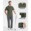 imageBoladeci Mens Golf Polo Shirts Short Sleeve Performance Quick Dry Breathable Work Business Casual ShirtsArmy Green