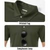 imageBoladeci Mens Golf Polo Shirts Short Sleeve Performance Quick Dry Breathable Work Business Casual ShirtsArmy Green