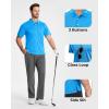 imageBoladeci Mens Golf Polo Shirts Short Sleeve Performance Quick Dry Breathable Work Business Casual ShirtsAzure