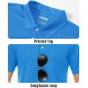 imageBoladeci Mens Golf Polo Shirts Short Sleeve Performance Quick Dry Breathable Work Business Casual ShirtsAzure