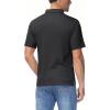 imageBoladeci Mens Golf Polo Shirts Short Sleeve Performance Quick Dry Breathable Work Business Casual ShirtsBlack