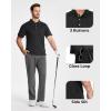 imageBoladeci Mens Golf Polo Shirts Short Sleeve Performance Quick Dry Breathable Work Business Casual ShirtsBlack