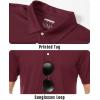 imageBoladeci Mens Golf Polo Shirts Short Sleeve Performance Quick Dry Breathable Work Business Casual ShirtsBurgundy