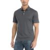 imageBoladeci Mens Golf Polo Shirts Short Sleeve Performance Quick Dry Breathable Work Business Casual ShirtsDark Grey