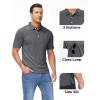 imageBoladeci Mens Golf Polo Shirts Short Sleeve Performance Quick Dry Breathable Work Business Casual ShirtsDark Grey