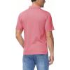 imageBoladeci Mens Golf Polo Shirts Short Sleeve Performance Quick Dry Breathable Work Business Casual ShirtsDusty Pink